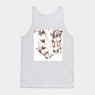 Watercolor Horses Tank Top